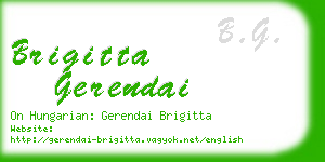 brigitta gerendai business card